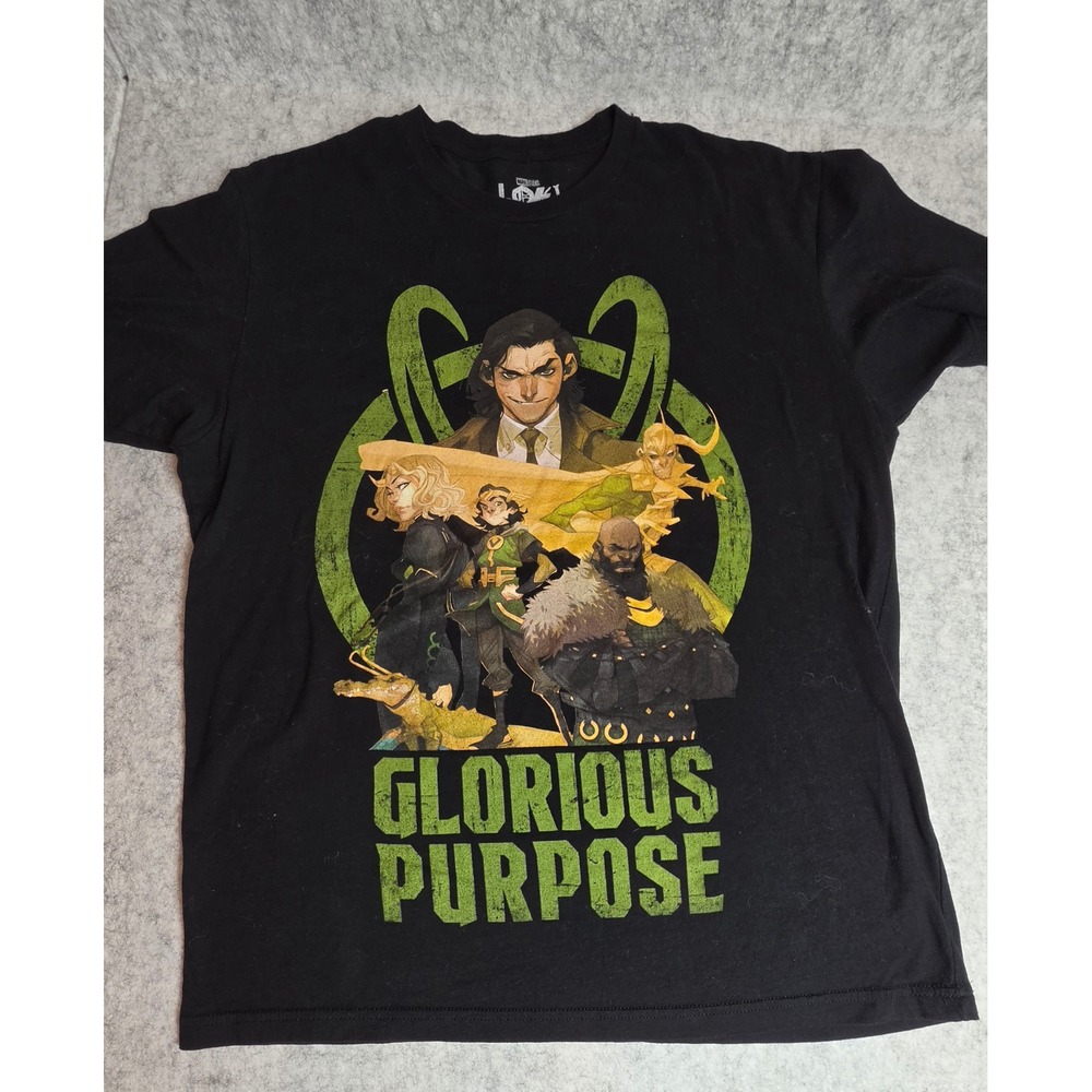 Marvel Studios Loki Glorious Purpose Graphic T-Shirt Black Large MCU Variants